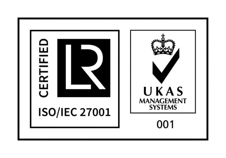 ISO/IEC 27001 certified, UKAS accredited