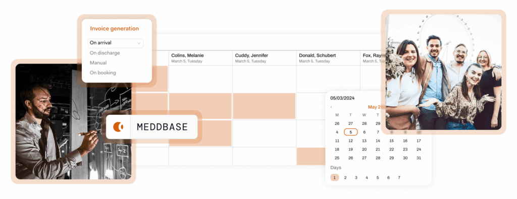 Meddbase team and the Meddbase scheduling interface